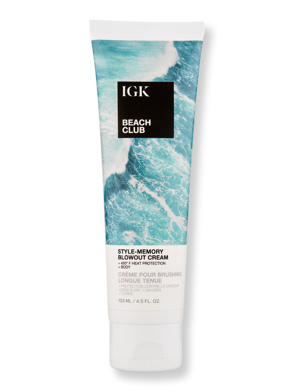 IGK Beach Club Bouncy Blowout Creme – 130 Ml, Für Volumen & Hitzeschutz Bis 450 °C