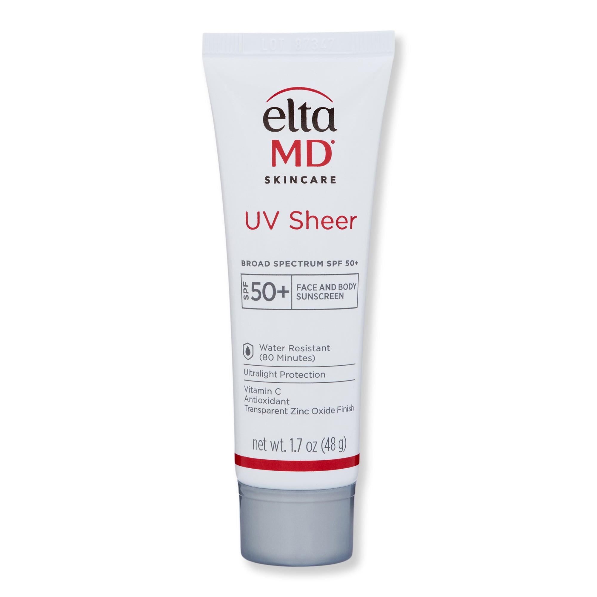 EltaMD UV Sheer SPF 50+ Face and Body Sunscreen Lotion