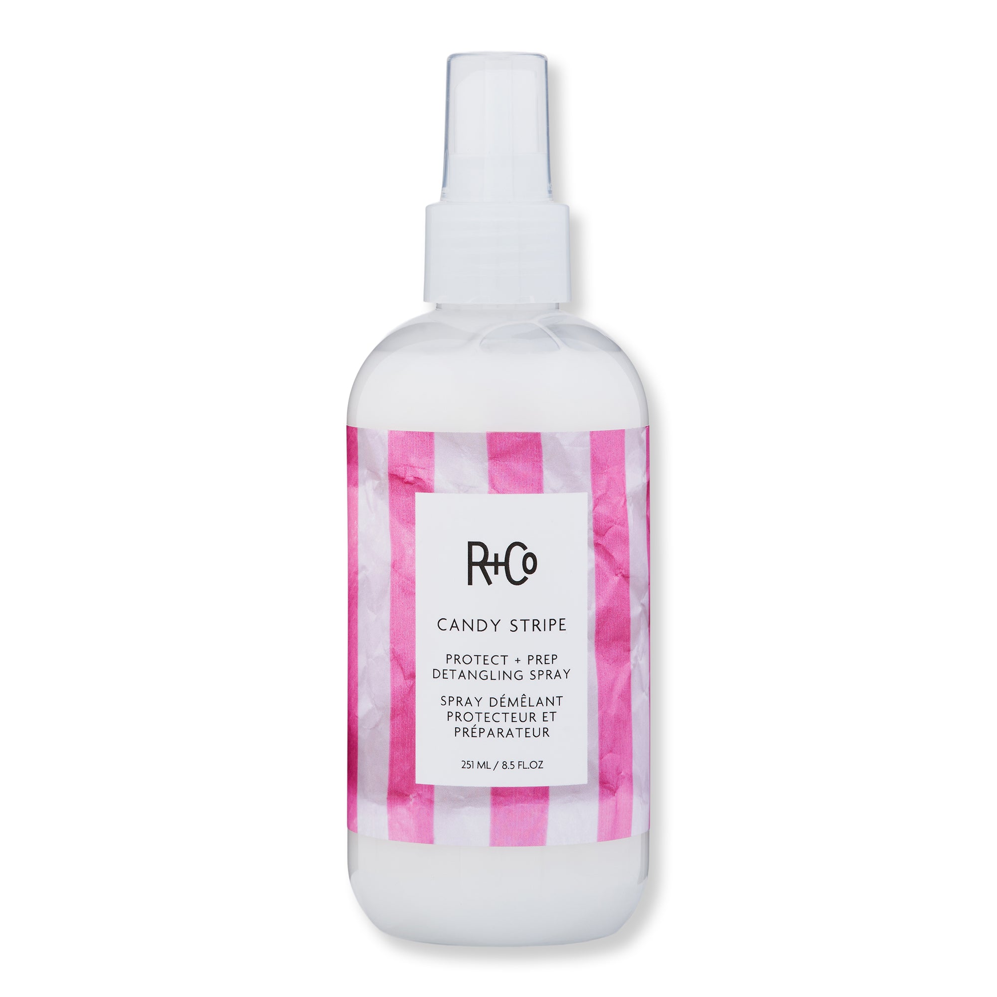 R+Co Candy Stripe Protect + Prep Detangling Spray