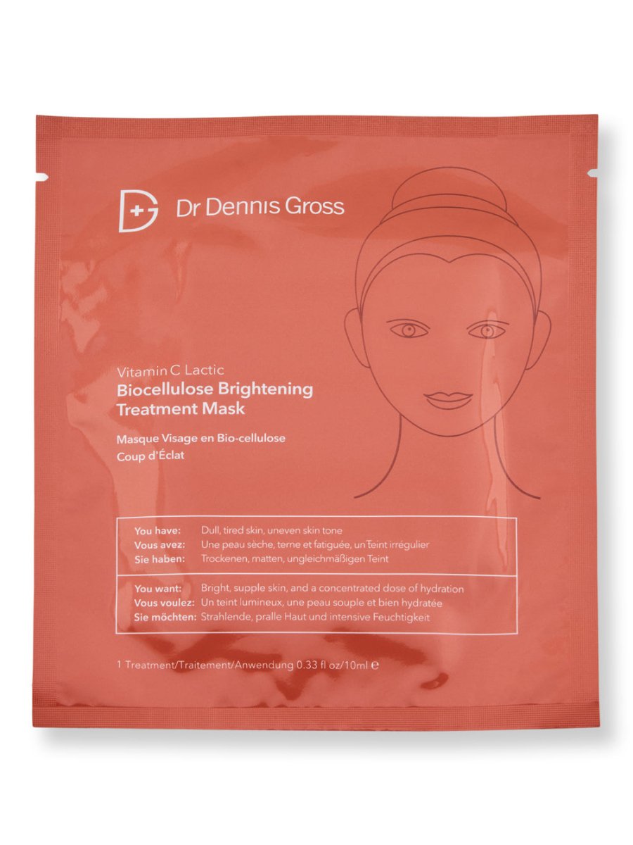 Dr. Dennis Gross Skincare Vitamin C Lactic Biocellulose Brightening Treatment Mask - SkincareEssentials