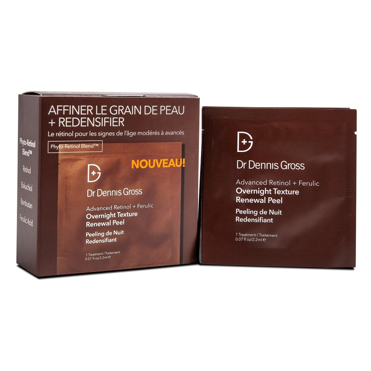Dr. Dennis Gross Skincare Advanced Retinol + Ferulic Overnight Texture Renewal Peel - SkincareEssentials