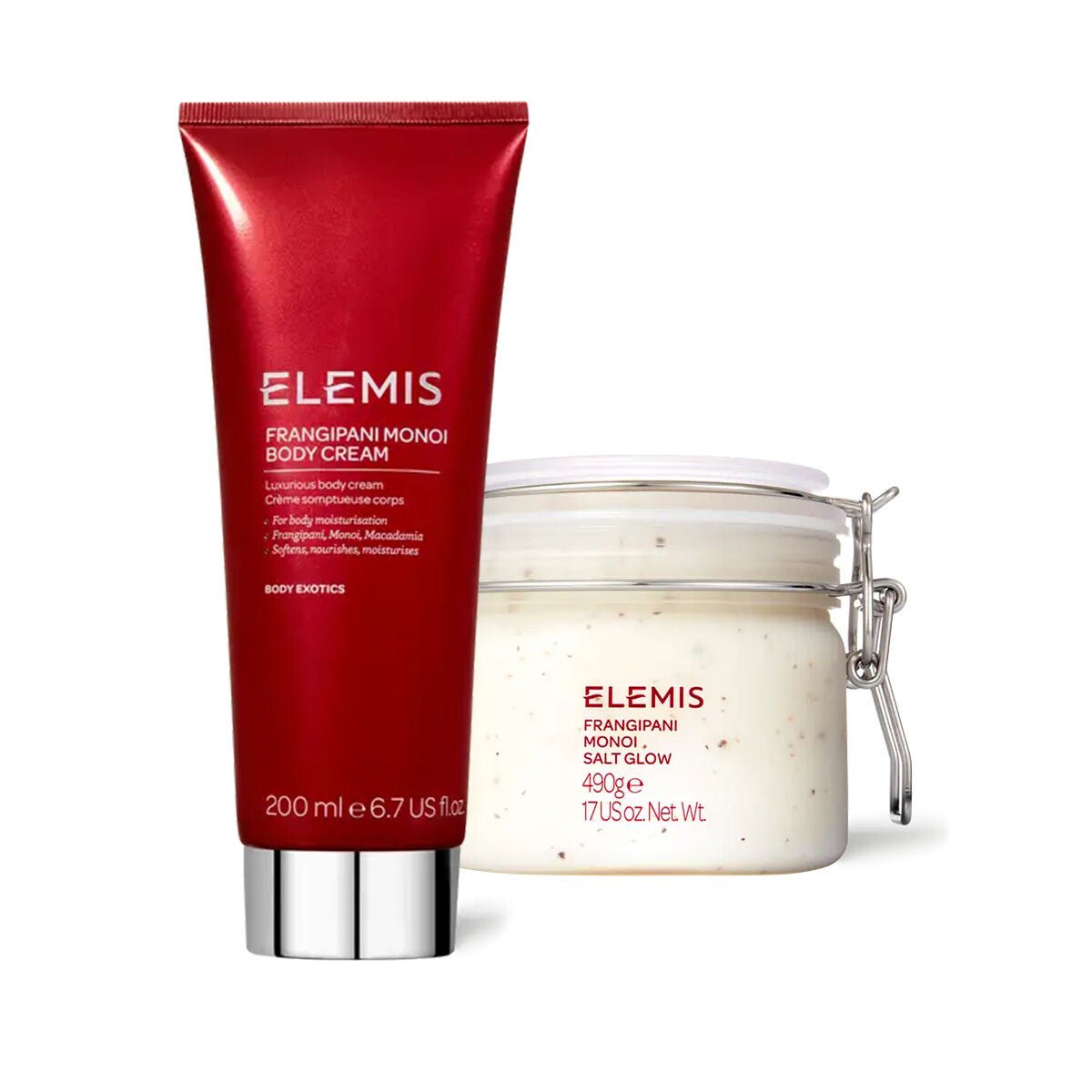 ELEMIS Frangipani Monoi Body Glow and Cream Set - SkincareEssentials